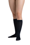 EvoNation Surgical Opaque 20-30 mmHg Knee Highs, Black, Front View