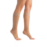 EvoNation Everyday Sheer 15-20 mmHg OPEN TOE Knee High, Nude, Side View