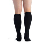 EvoNation Athletic Coolmax 15-20 mmHg Compression Socks, Black, Back View