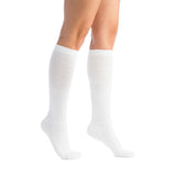EvoNation Athletic Coolmax 15-20 mmHg Compression Socks, White, Side View