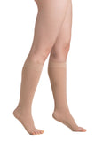 EvoNation Surgical Opaque 20-30 mmHg OPEN TOE Knee Highs, Beige, Side View