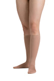 EvoNation Women's Microfiber Opaque 15-20 mmHg Knee High, Sand, Front View