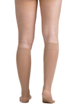 EvoNation Women's Microfiber Opaque 20-30 mmHg Knee High, Sand, Back View