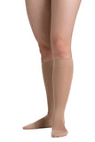 EvoNation Women's Microfiber Opaque 20-30 mmHg Knee High, Sand, Front View