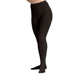EvoNation Surgical Opaque 20-30 mmHg Pantyhose, Black, Front View