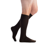 EvoNation Men's Classic Ribbed 15-20 mmHg Knee High, Brown, Side View