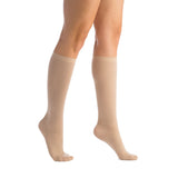 EvoNation Women's Solid Microfiber 8-15 mmHg Knee High, Tan, Side View